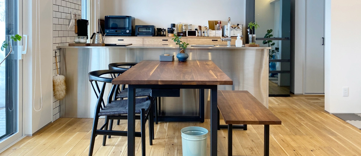Solidのセミカスタムオーダー住宅のダイニングキッチン