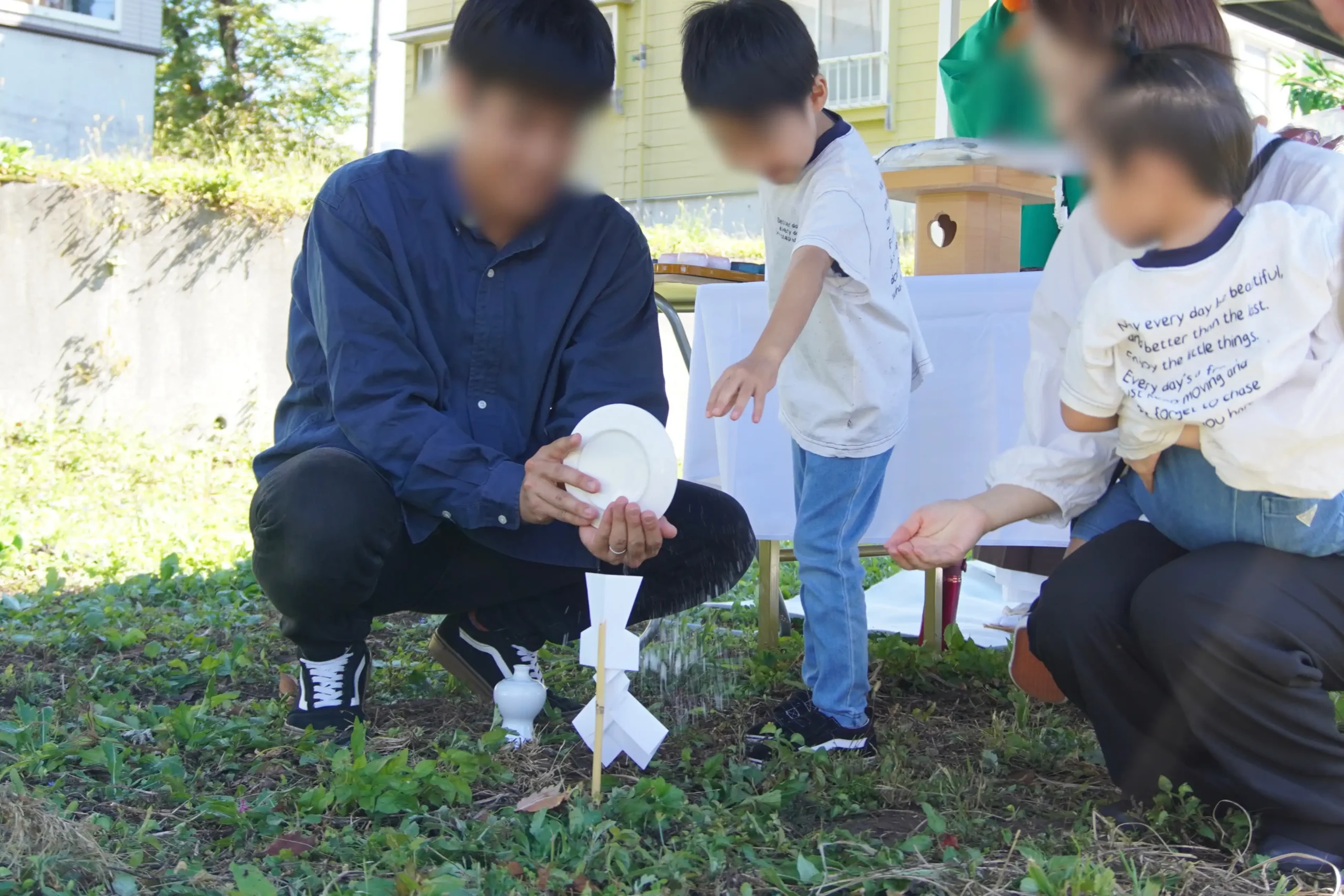 秋晴れの空の下、ふたつの地鎮祭 ブログ画像 4